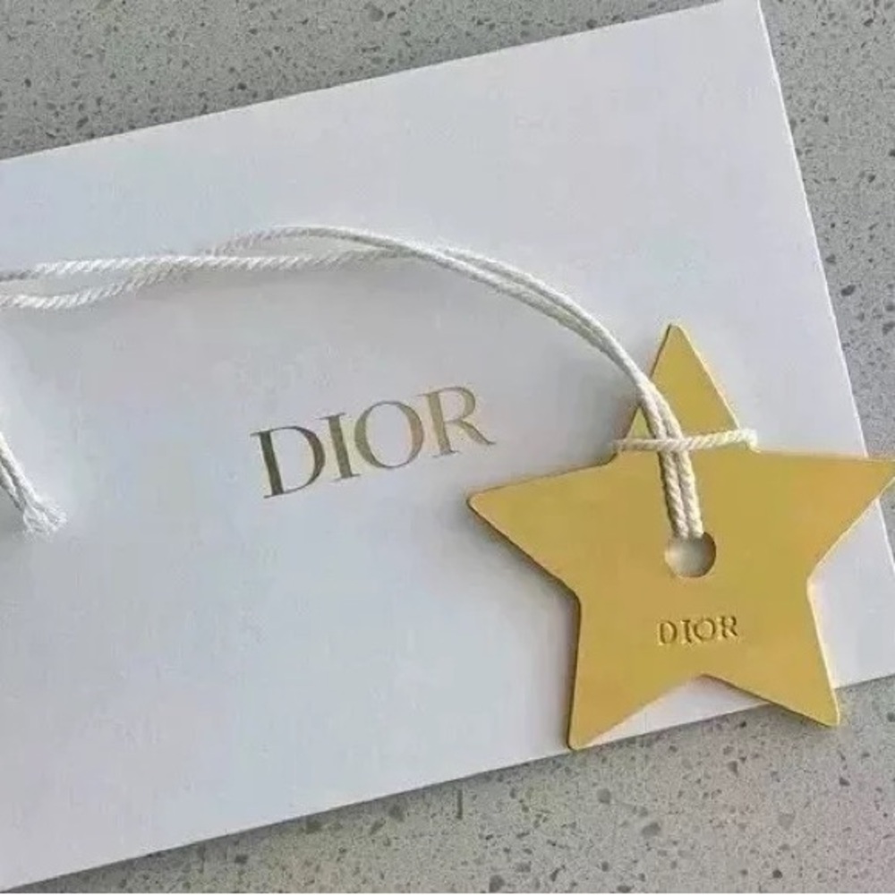 Christian Dior Gold Tone Metal Star Bag Charm Ornament